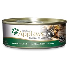 Applaws Tuna Fillet with Seaweed Natural Cat Food Topper 3.6 Pound Pack