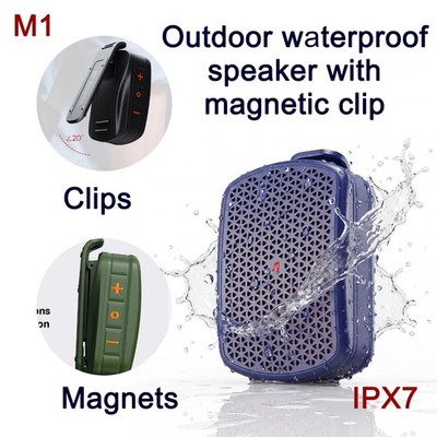 Monster M3 Magnetic Clip On Mini Bluetooth Speaker V5.4 Portable Outdoor Bass