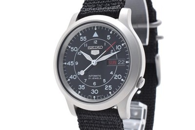 SEIKO 5 7S26-02J0 black Dial Day/Date Automatic Men's Watch 37mm
