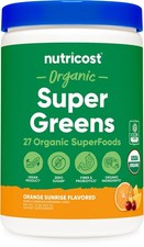 Nutricost Organic Super Greens Powder 30 Servings Orange Sunrise Flavored