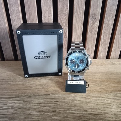 Orient Mako RA TX0206L10B Solar Chronograph Blau Diver Edelstahl