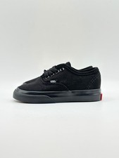 Vans Authentic Kids' Black Canvas Sneakers Size 6 Toddler