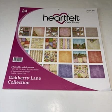Heartfelt Creations Oakberry Lane Collection 24 pk 12 x 12 Paper Pad New Read