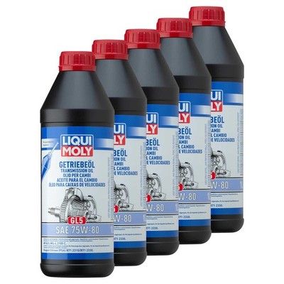 Getriebeöl Getriebe LIQUI MOLY (GL5) 75W-80 5 X 1 Liter für Citroen Nissan Opel
