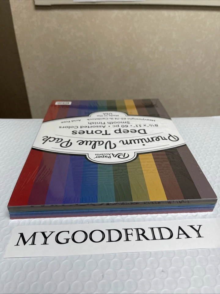 60pc Pastel Heavyweight Cardstock 8.5x11 Multiple Colors Papers Acid-Free USA - Image 4 of 4