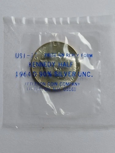 1964 D Kennedy Half Dollar Denver Mint 90% Silver JFK Uncirculated