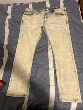 Men’s Privilege Society Jeans Sz 42 32 Light Wash Straight Leg