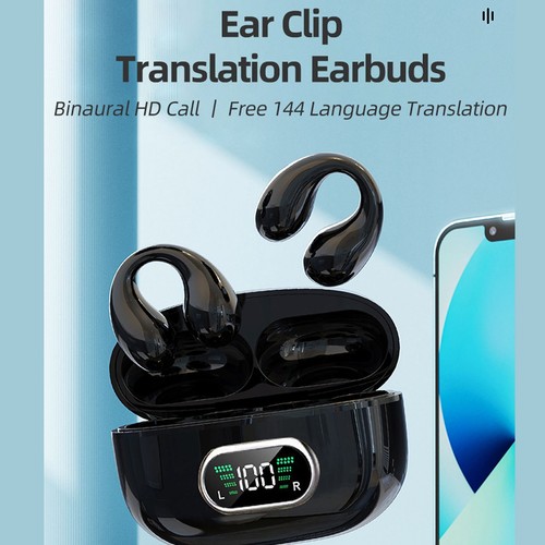 BT Translator Słuchawki 144 języki Stereofoniczne klips na tłumaczenie Słuchawki douszne z CB - Zdjęcie 18 z 30