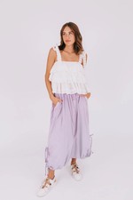 Free People Picture Perfect Parachute Skirt-Womens Size S-Lavender-Nearly New