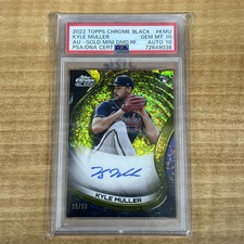 2022 TOPPS CHROME BLACK KYLE MULLER RC AUTO GOLD DIAMOND REF /50 PSA 10/10