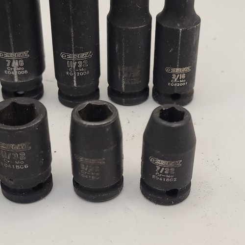 Mac Expert 1/4" Drive 10pc Impact Socket Set 6 Point SAE Deep Shallow Incomplete - Picture 2 of 9