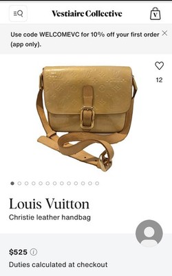 Louis Vuitton Vernis Christine GM Shoulder Bag Brown Enamel Leather used