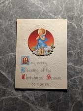 Christmas Card Vintage Religious Catholic Society Divine Savior 1943