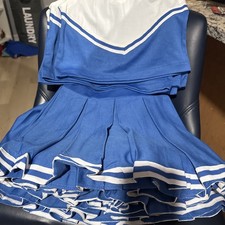Blue Pleated Blue  white Skirt  Top Size 7 For Girls