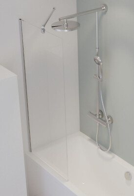 Badewannenaufsatz Duschabtrennung Feststehend Duschwand Glas Badewanne Schulte
