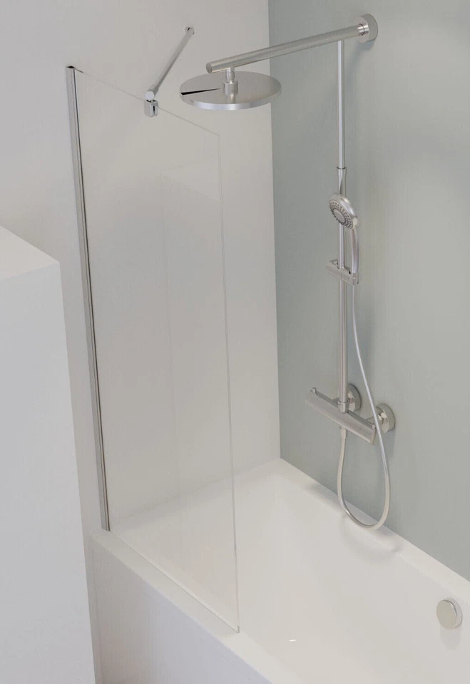 Badewannenaufsatz Duschabtrennung Feststehend Duschwand Glas Badewanne Schulte