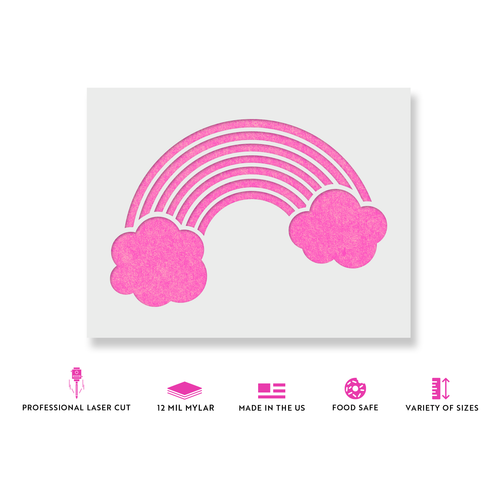 Rainbow Stencil - Durable & Reusable Mylar Stencils - Picture 2 of 5
