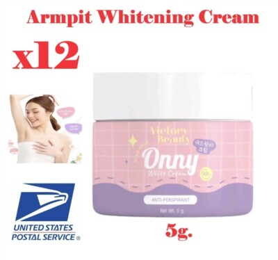 x12 ONNY Armpit White Cream Anti-perspirant Nourish Groin Crook Knees Legs5g Y1