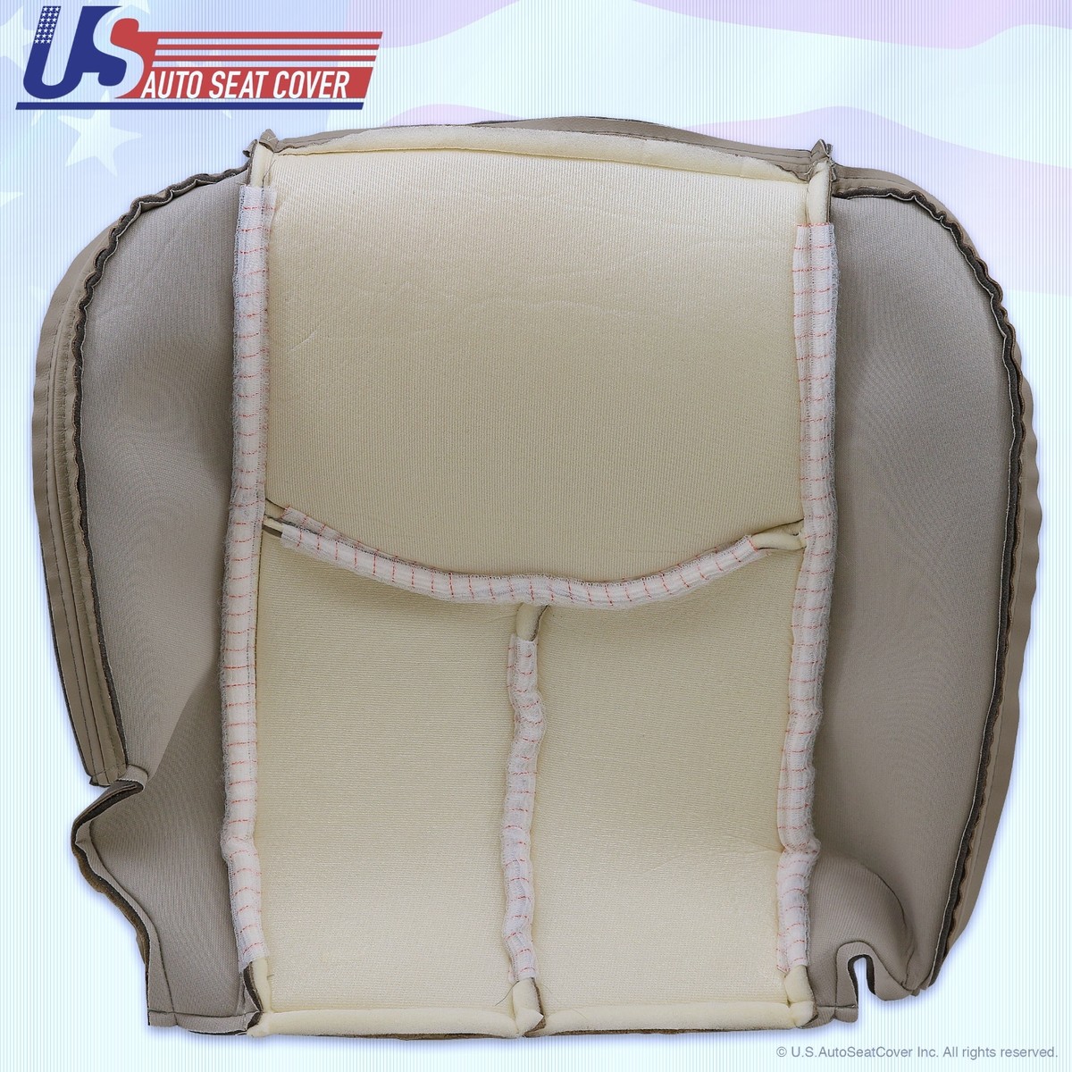 Tan Leather Driver Bottom Seat Cover For 2003-2006 Cadillac Escalade ESV/EXT – OEM Style, Made In USA