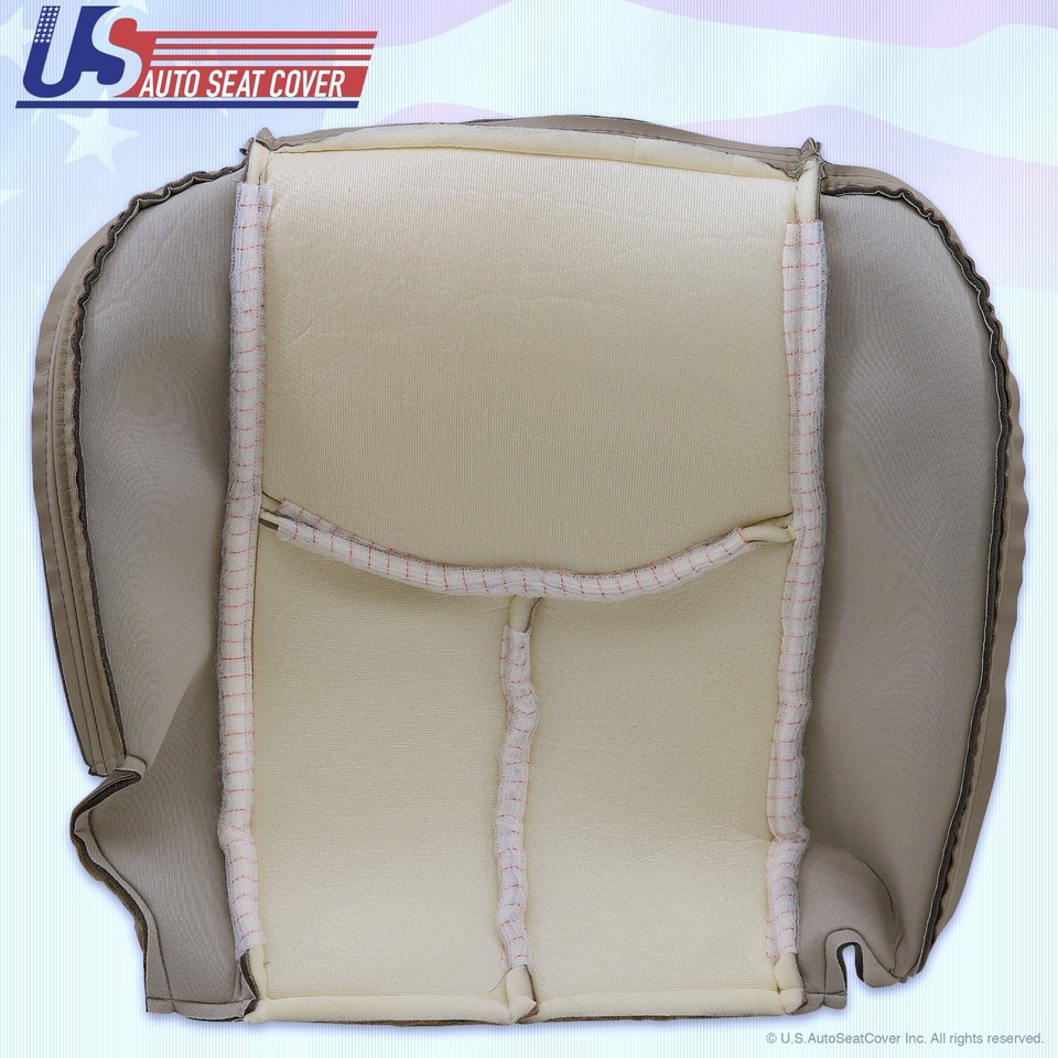 Pair Of Genuine Leather Bottom Seat Covers For 2003-2006 Cadillac Escalade - Front, Tan (Shale) 9 thumbnail image