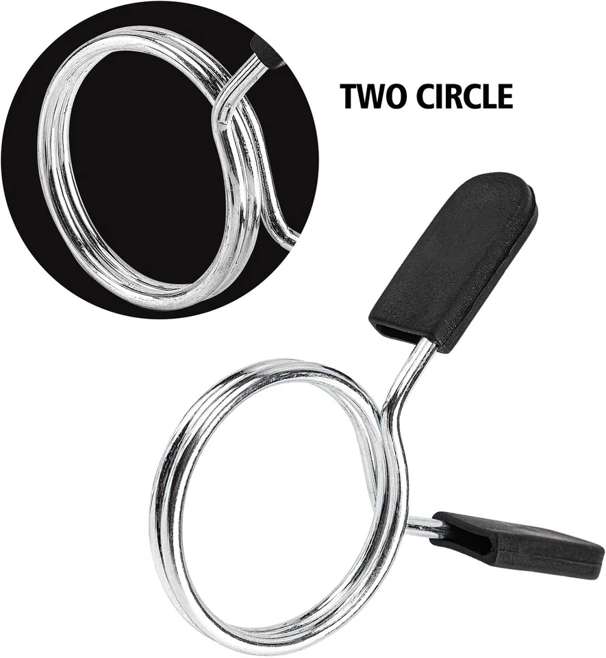 Barbell Clips Olympic Barbell Clamps Collars 2 Inches Weight Bars Lock Dumbbell - Image 4 of 4