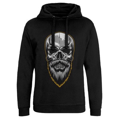 New Funny Hipster Hoodie Black and Navy Beard Length Chart Hoodie