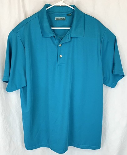 Men's Cubavera Polo / Rugby Regular 2X Blue Solid