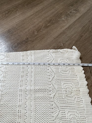 Girls crochet white dress long sleeve sheath open knit pullover size XL - Picture 5 of 10
