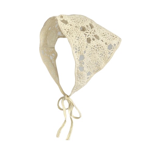 Gestricktes Haar Schal Kopftuch gehäkelt Bandana Dreieck Tie Back Head Wrap DIY - Bild 19 von 22