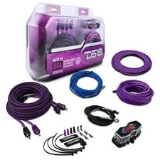 DS18 AKIT8.PU 8-GA Amplifier Installation Wiring Kit - Purple