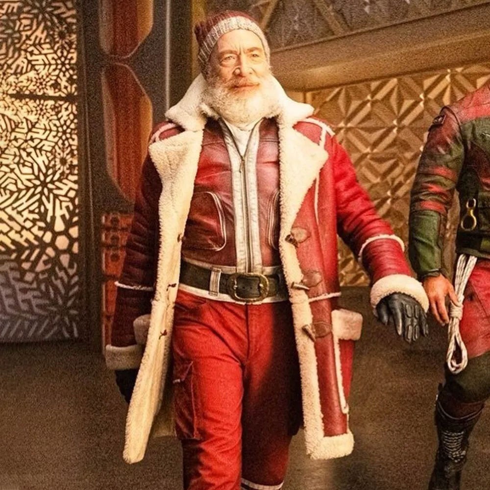 Malymoon ルージュレッドレザーサンタ シスルコラボ Red One J.K Simmons Santa Claus Red Coat