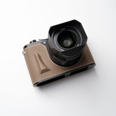 Half Case For Leica Q3 Grip Genuine Leather Insert Camera Cover