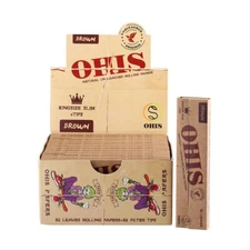 OHIS Natural King Size Rolling Papers With Filter Tip Full Box 24 Booklets