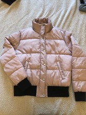 Ladies Pink Puffer Jacket Size Small