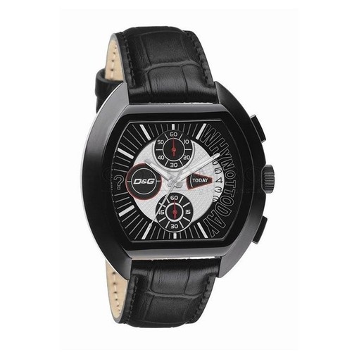 OROLOGIO CRONOGRAFO UOMO D\u0026G TIME DW0214 CASSA ACCIAIO PVD NERA E CINTURINO  IN P | eBay