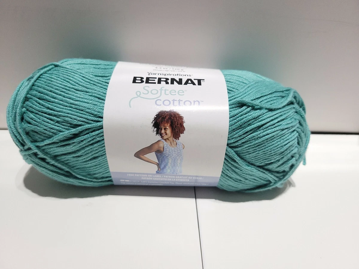 Bernat Softee Cotton Yarn-Pool Green **