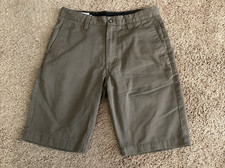 Volcom Corpo Class Boys Khaki Chino Shorts Size 28-EUC