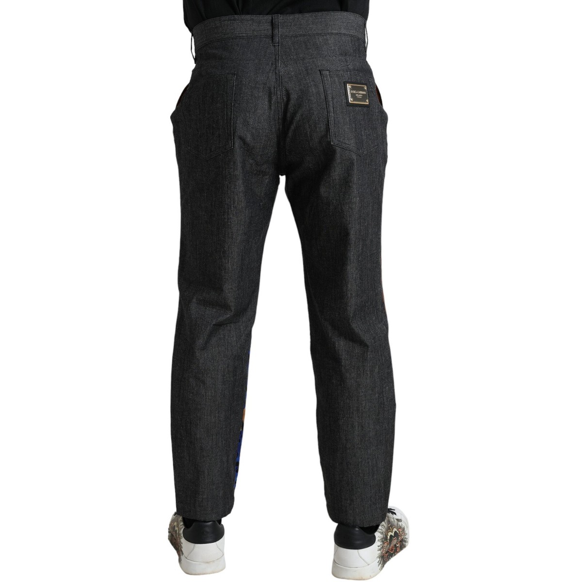 DOLCE & GABBANA Jeans Multicolor Tiger Cotton Loose Denim DOLCE & GABBANA Jeans Multicolor Tiger Cotton Loose Denim