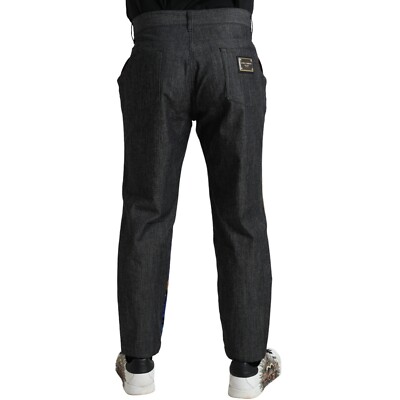 デニム・ジーパン Dolce & Gabbana Loose Denim Jeans DOLCE & GABBANA Jeans Multicolor Tiger Cotton Loose Denim