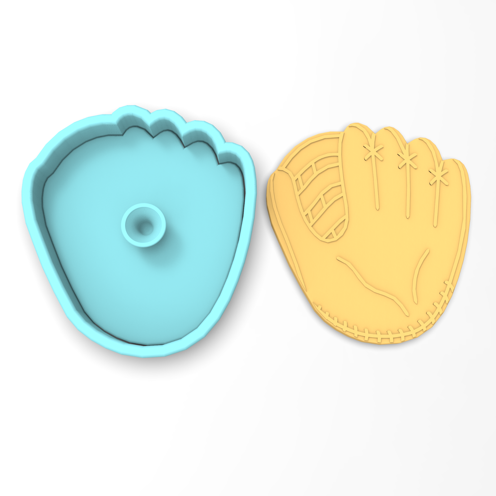 Baseball Glove Mitt Cookie Cutter & Stamp Player Base Catch Major