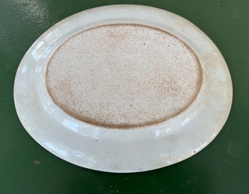 Antique 19th century Chinese Export Porcelain Platter with Orange Landscape - Picture 4 of 8