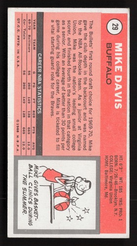 1970-71 Topps BASKETBALL (Tall Boys) CREASE FREE *Pick a Card/Complete Your Set* - Picture 23 of 125