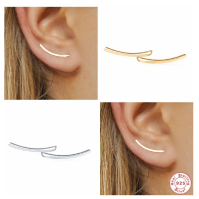 Damen Ohrklemmen 925 Echt Silber - Schmuck Ohrstecker Ear Climber Ohrschmuck
