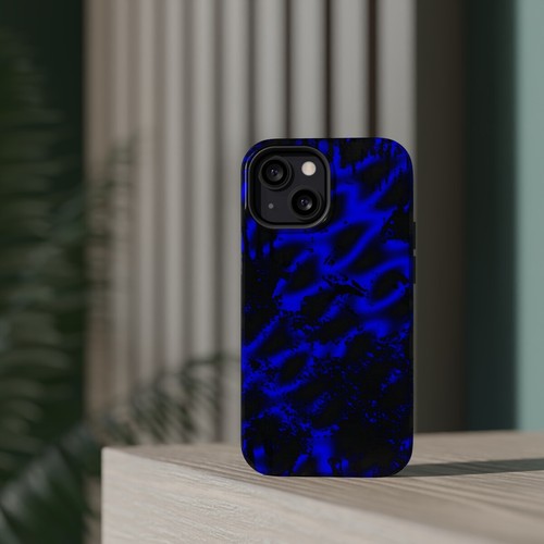 Magsafe Phone Case for iPhones 13-14 Blue Plasma Abstract Art - Picture 60 of 81