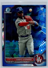 2022 bowman chrome sapphire baseball eddys leonard prospect rc #229