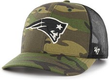 New England Patriots '47 Brand Camo Trucker Adjustable Hat