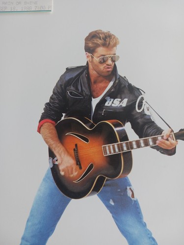 Original gerahmt 1988 George Michael Umschlagdruck mit Konzertticket Stub - Bild 3 von 6