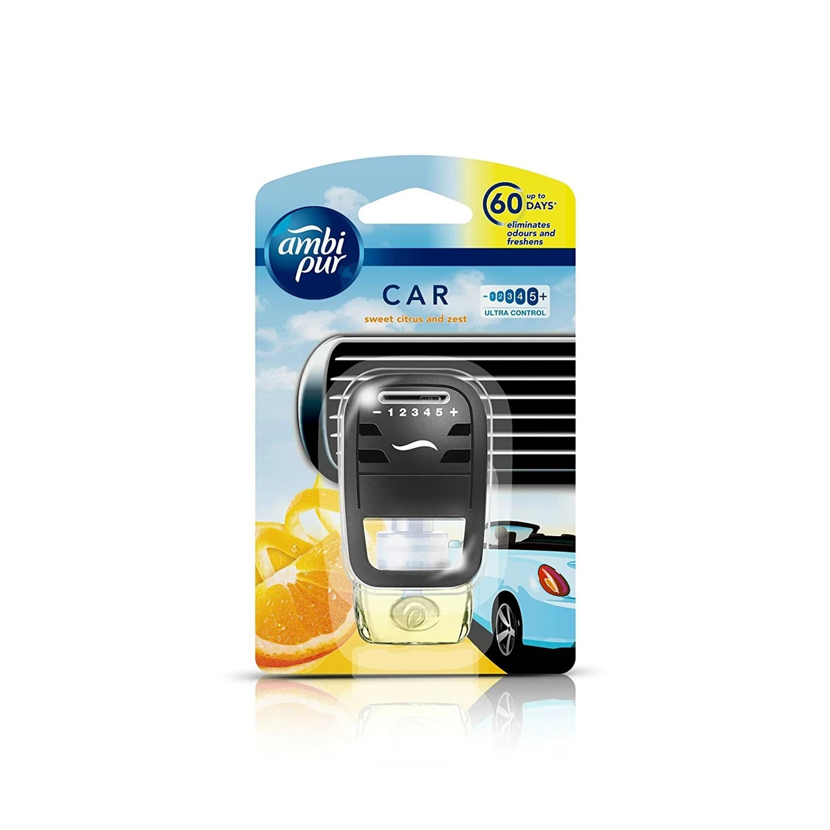 Buy Ambipur Car Vent Perfume Sweet Citrus And Zest Car Air Freshener Refill  With Starter 7.5 ml Online