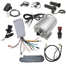 1800W 48V Brushless DC Electric Motor Controller Kit for Go kart E-Scooter Cart 
