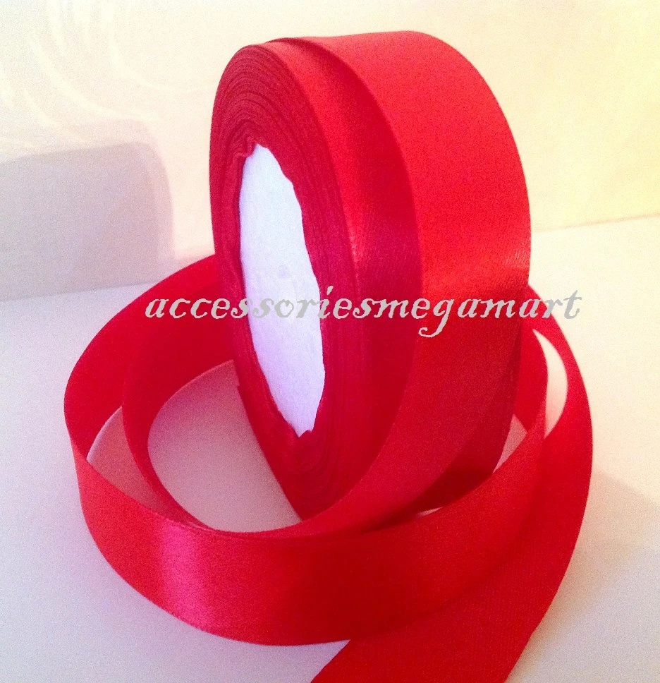 3 inch 2024 red satin ribbon
